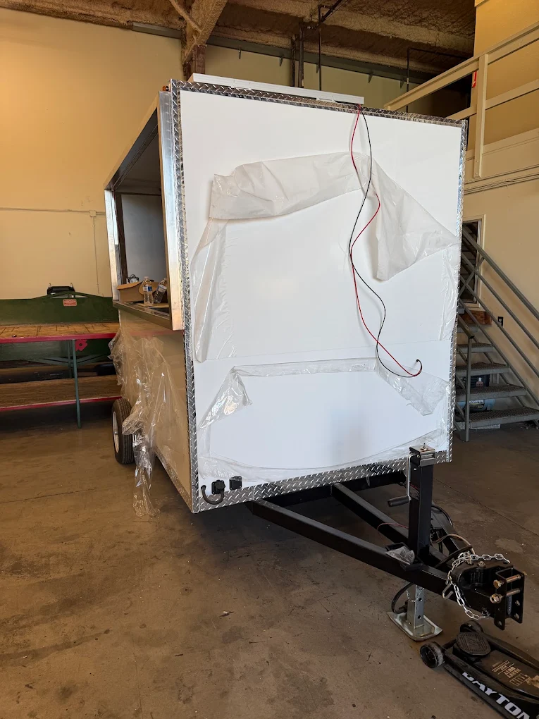 Food trailer build in progress