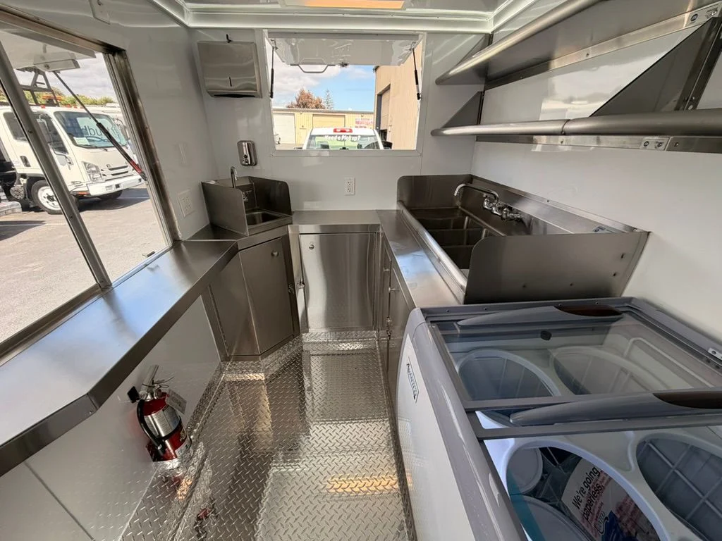 Full food truck kitchen interior setup