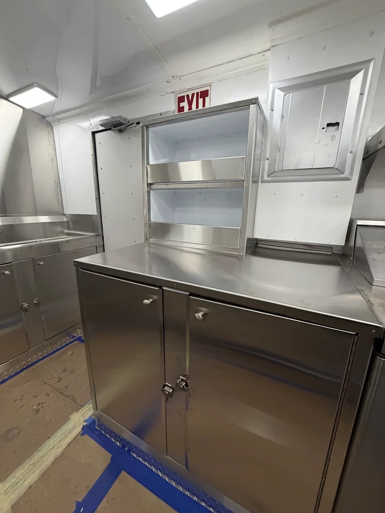 Stainless steel cabinet and shelving