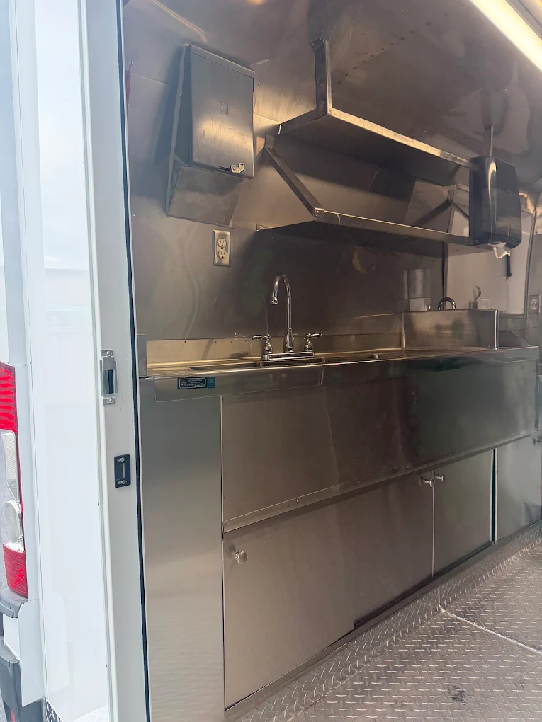 3-compartment sink and hood system